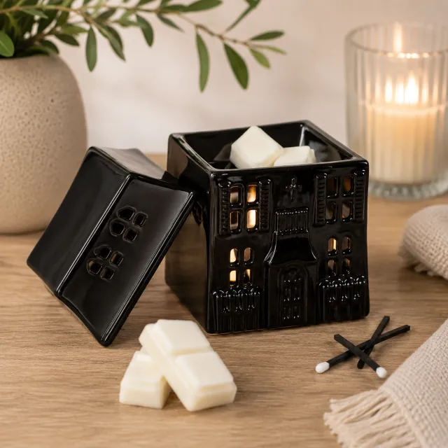 Sort Duftlampe -Hus