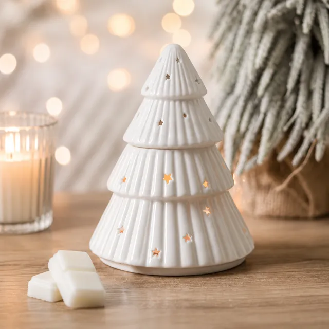 Treformet Duftlampe -Hvit