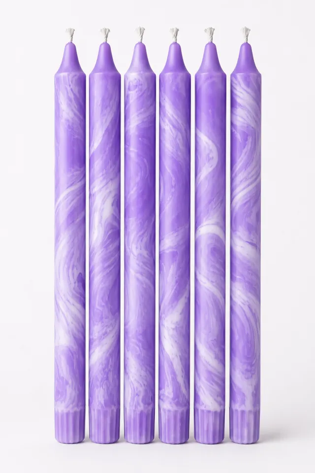 Lilla Marble 2pk -Kronelys 35cm