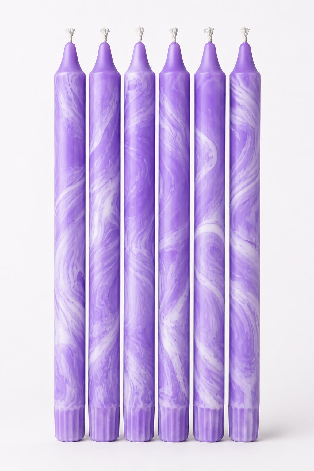 Lilla Marble 2pk -Kronelys 35cm