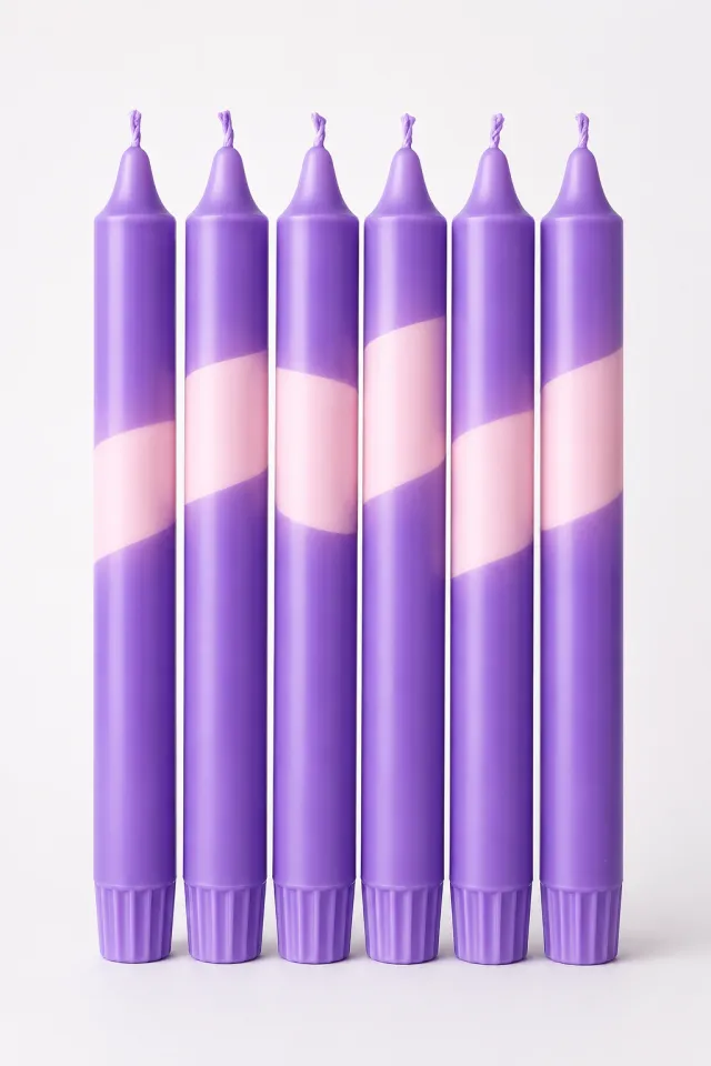 Lavendel Peach 2 pk -Kronelys 35cm